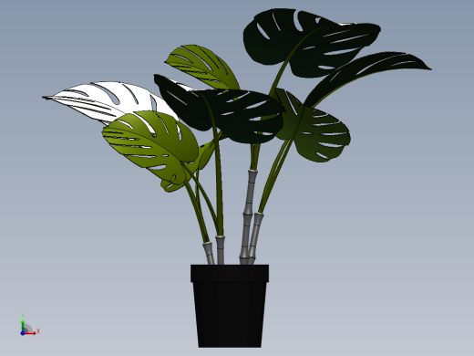 室内设计装饰植物盆栽模型缩略图