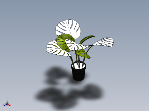 室内设计装饰植物盆栽模型缩略图
