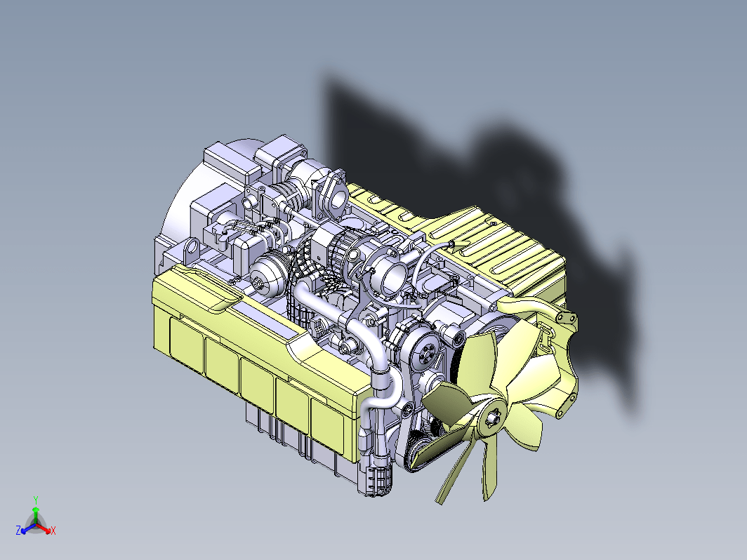 460底特律柴油发动机CATIAV5R21设计
