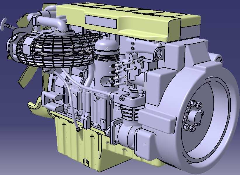 460底特律柴油发动机CATIAV5R21设计