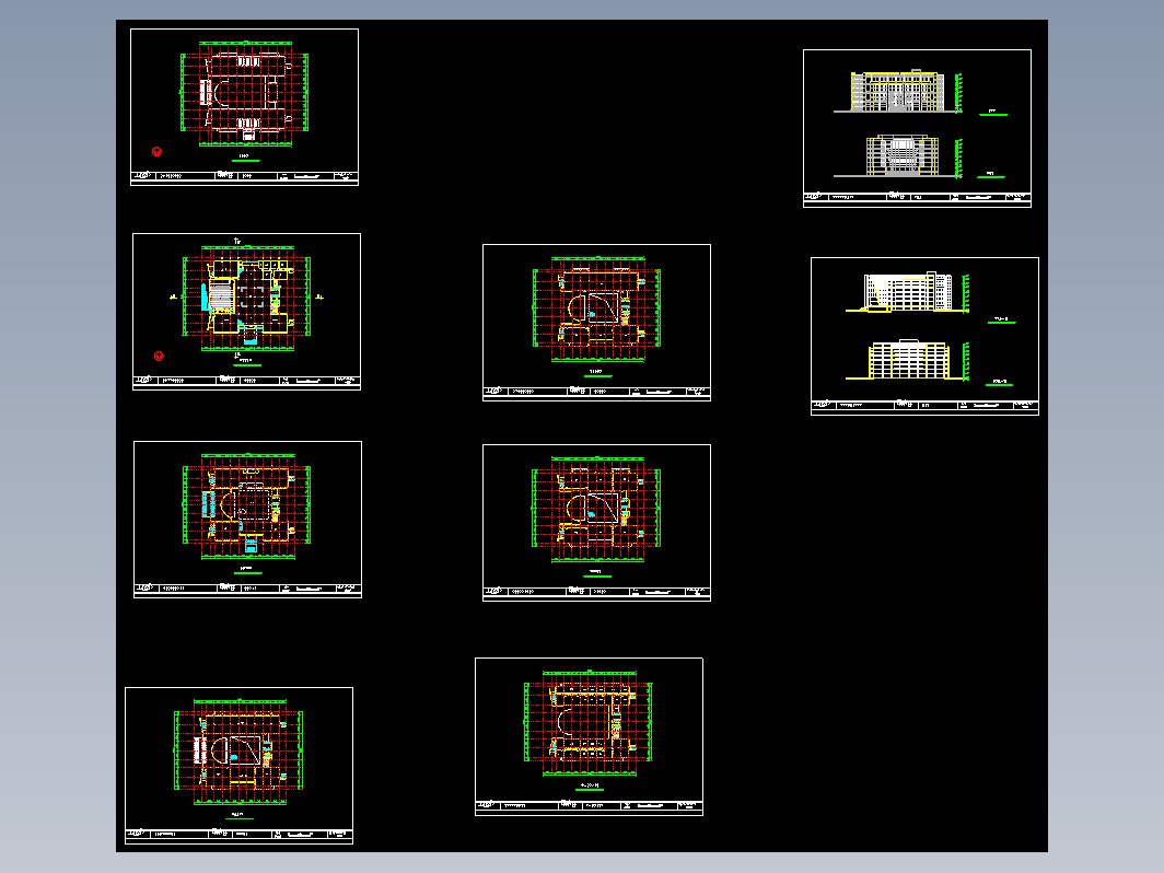 安徽财贸学院图书馆23897平米建筑图带外观效果图【CAD JPG DOC】