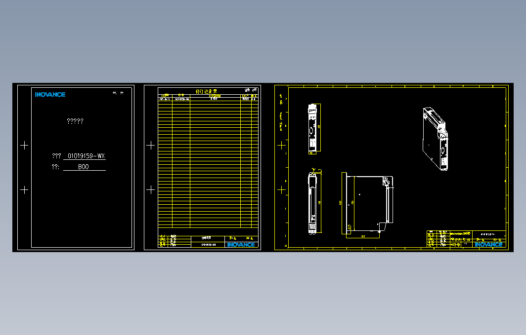 高性能多机传动驱动器_B00(MD810-20M4T22G010+整机外形图)