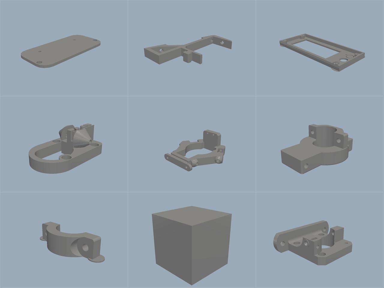 三角洲3D打印机全套打印件