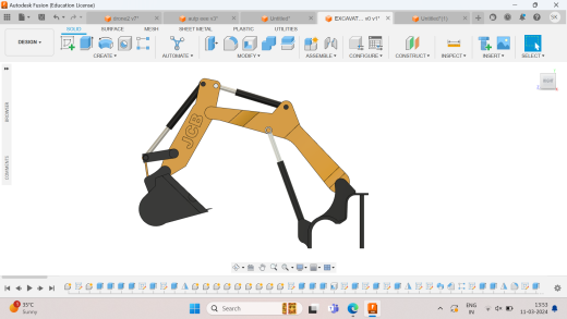 excavator挖机挖斗臂