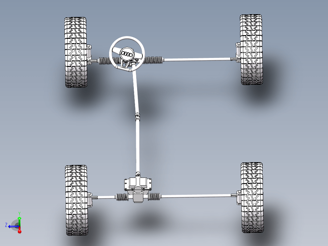 行星齿轮四轮动态转向