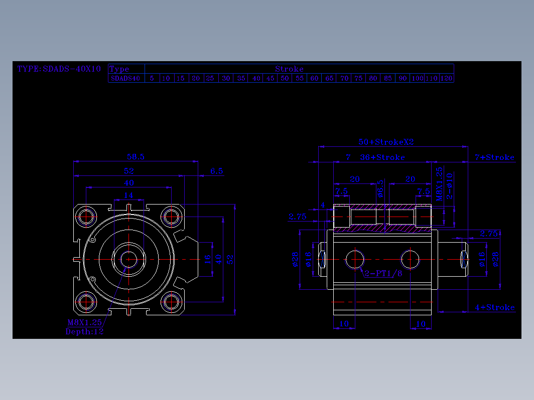 SDA气缸 83-SDAD-40-SN