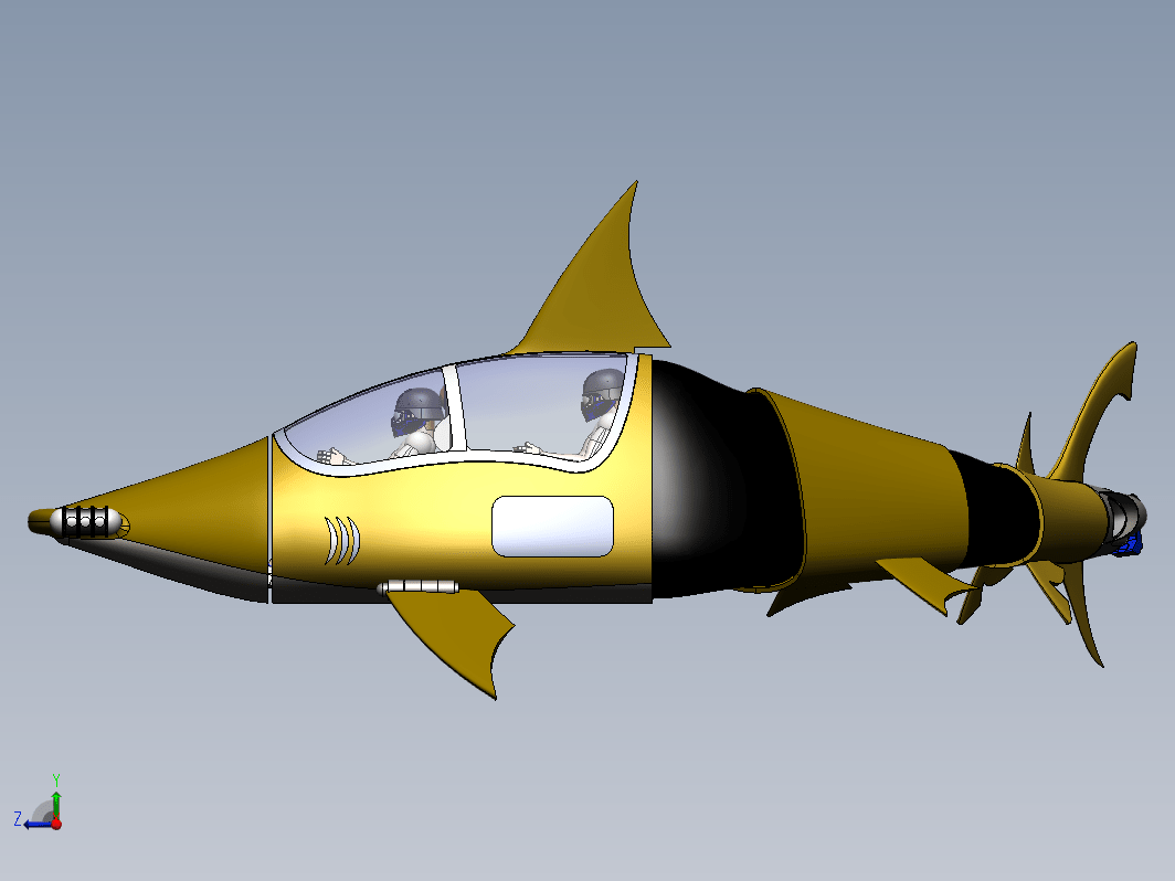 鲨鱼造型玩具潜艇 Shark Sub