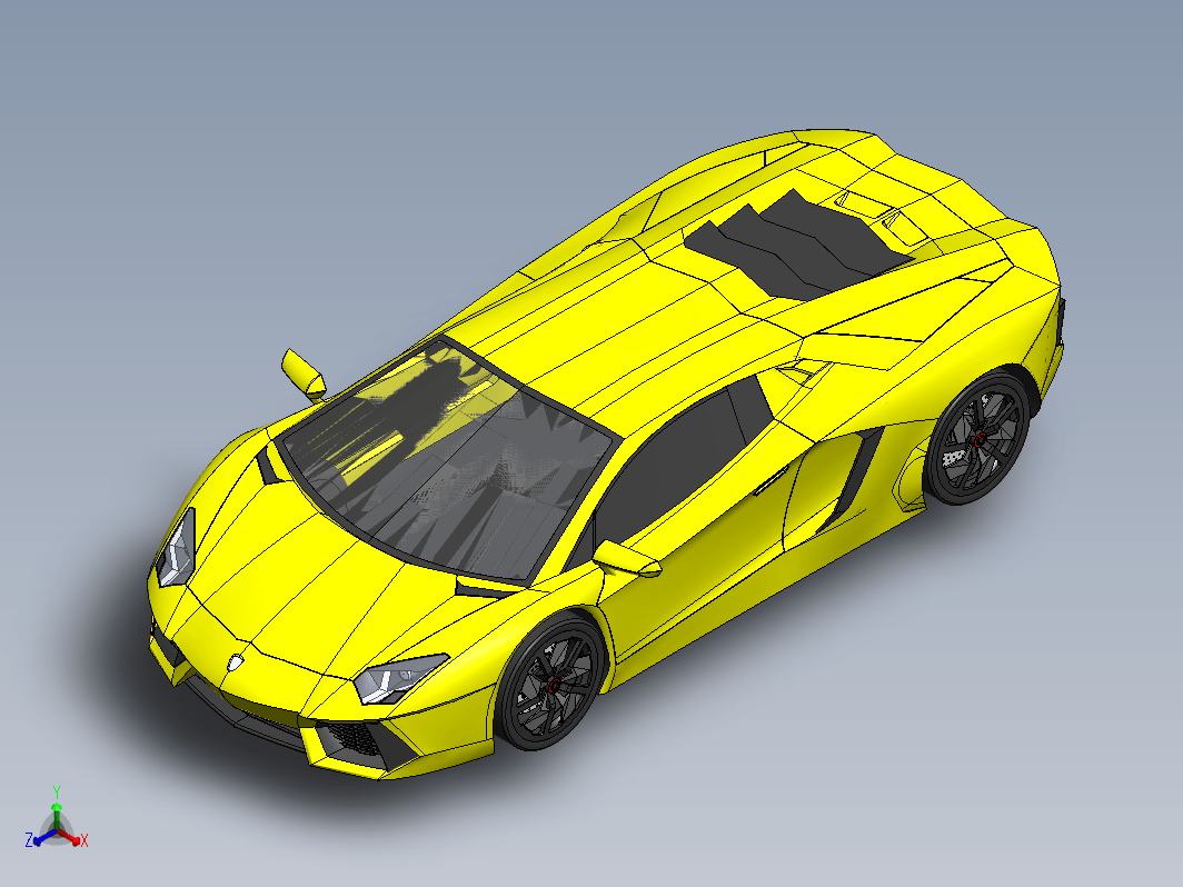 lamborghini-aventador跑车车壳