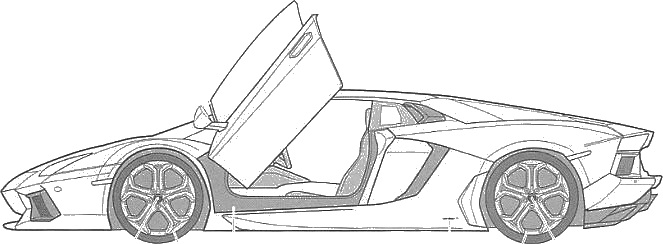 lamborghini-aventador跑车车壳