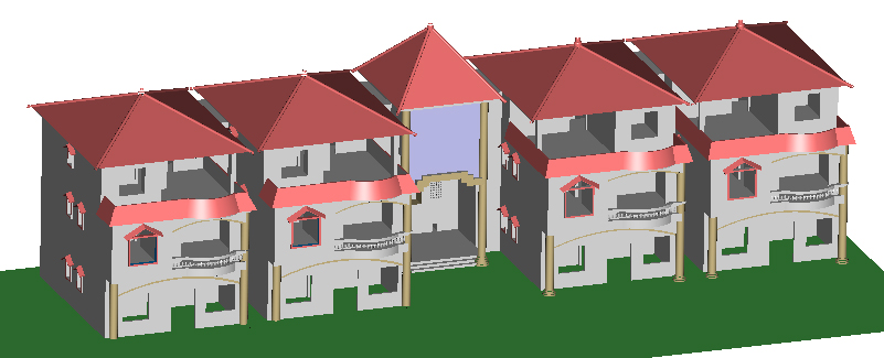 兄弟型小农家住宅带效果图