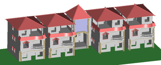 兄弟型小农家住宅带效果图缩略图