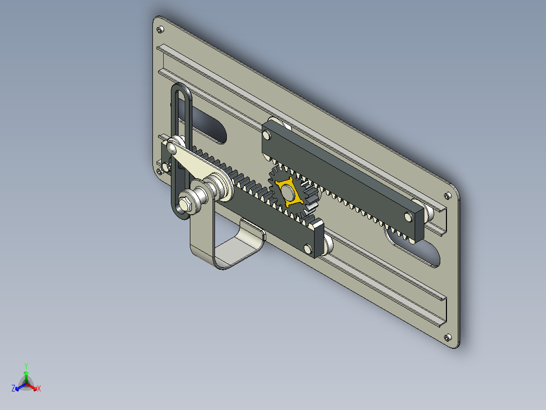 齿轮齿条演示机构 rack and pinion