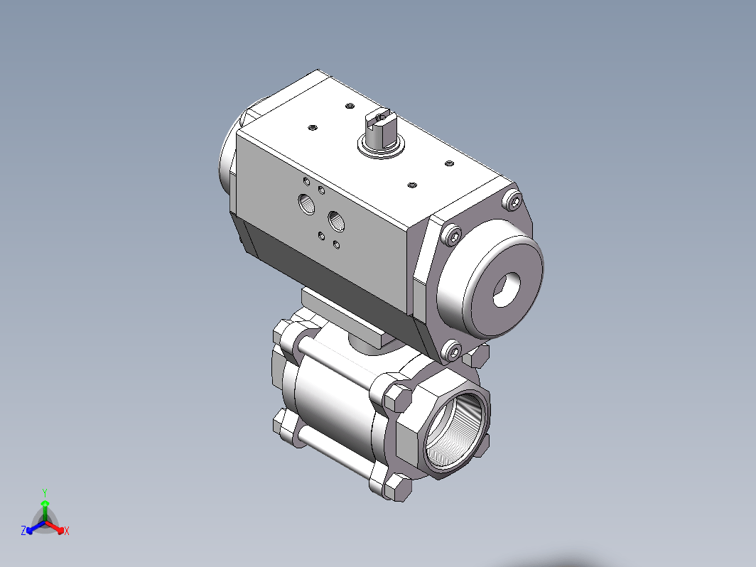 DN40三片式气动球阀