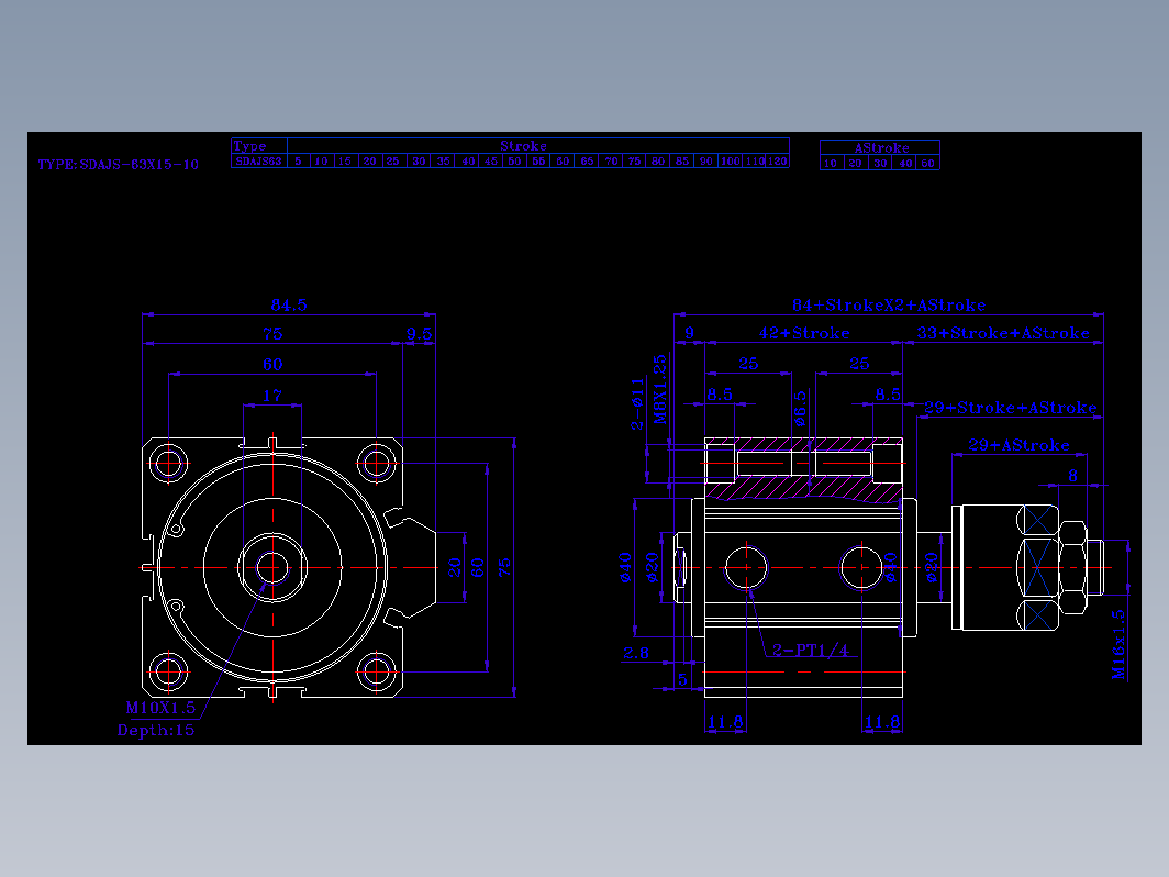 SDA气缸 83-SDAJ-63-SN