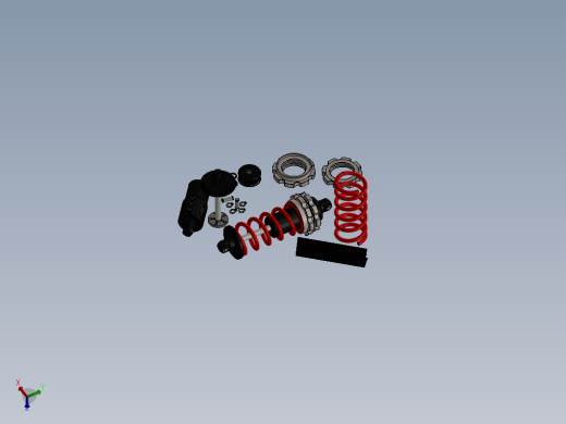 Trifon模型遥控车减震器3D数模图纸 Solidworks设计 附STEP x_t