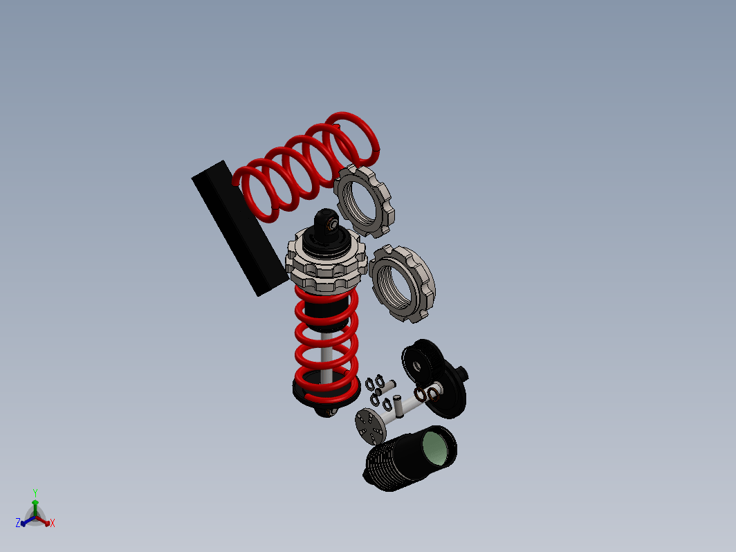 Trifon模型遥控车减震器3D数模图纸 Solidworks设计 附STEP x_t