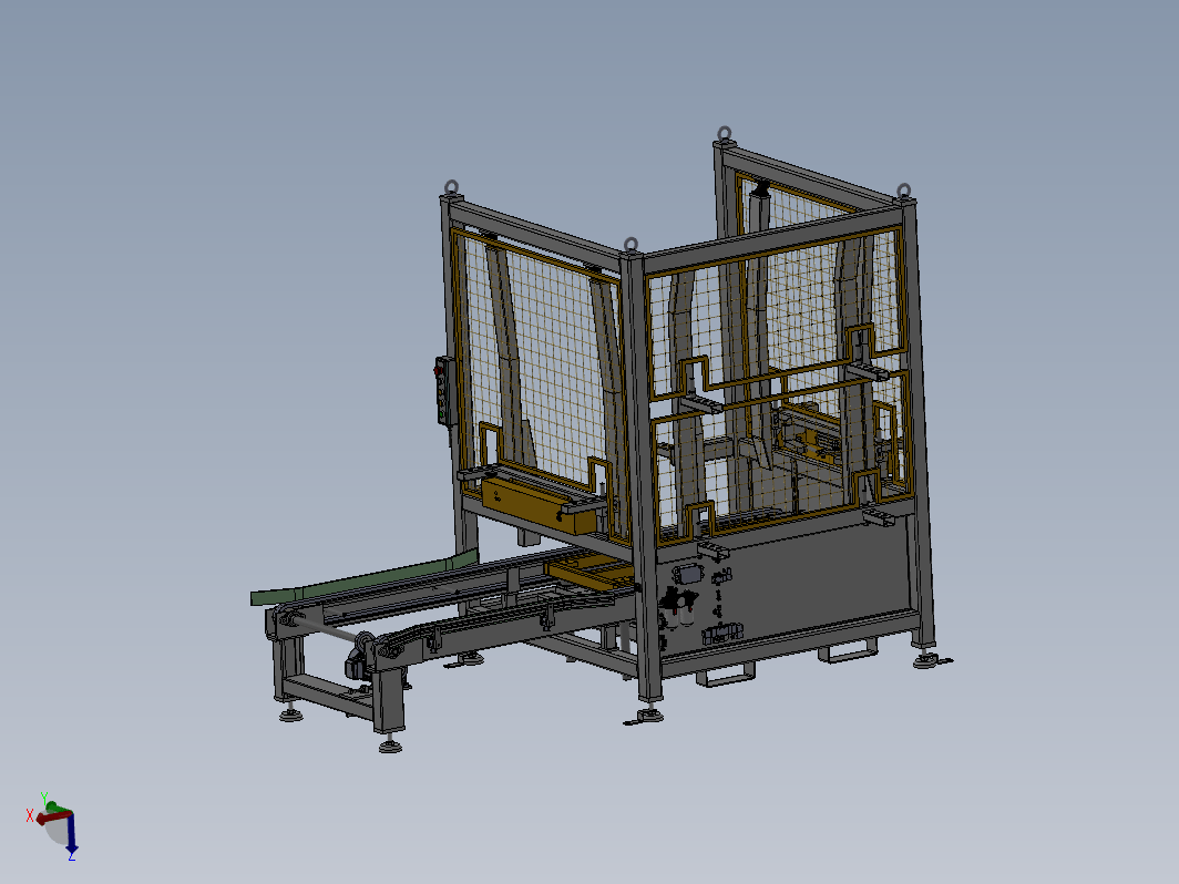 自动拆托盘（栈板）空托盘堆叠收集放置空托盘码垛3D图档