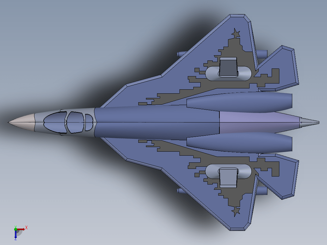 sukhoi SU-57苏57简易战斗机