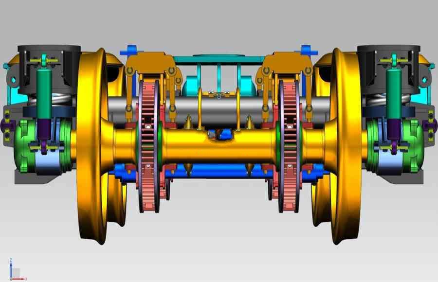 【2175】列车转向架UG设计