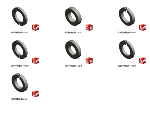 SolidWorks 标准件库缩略图
