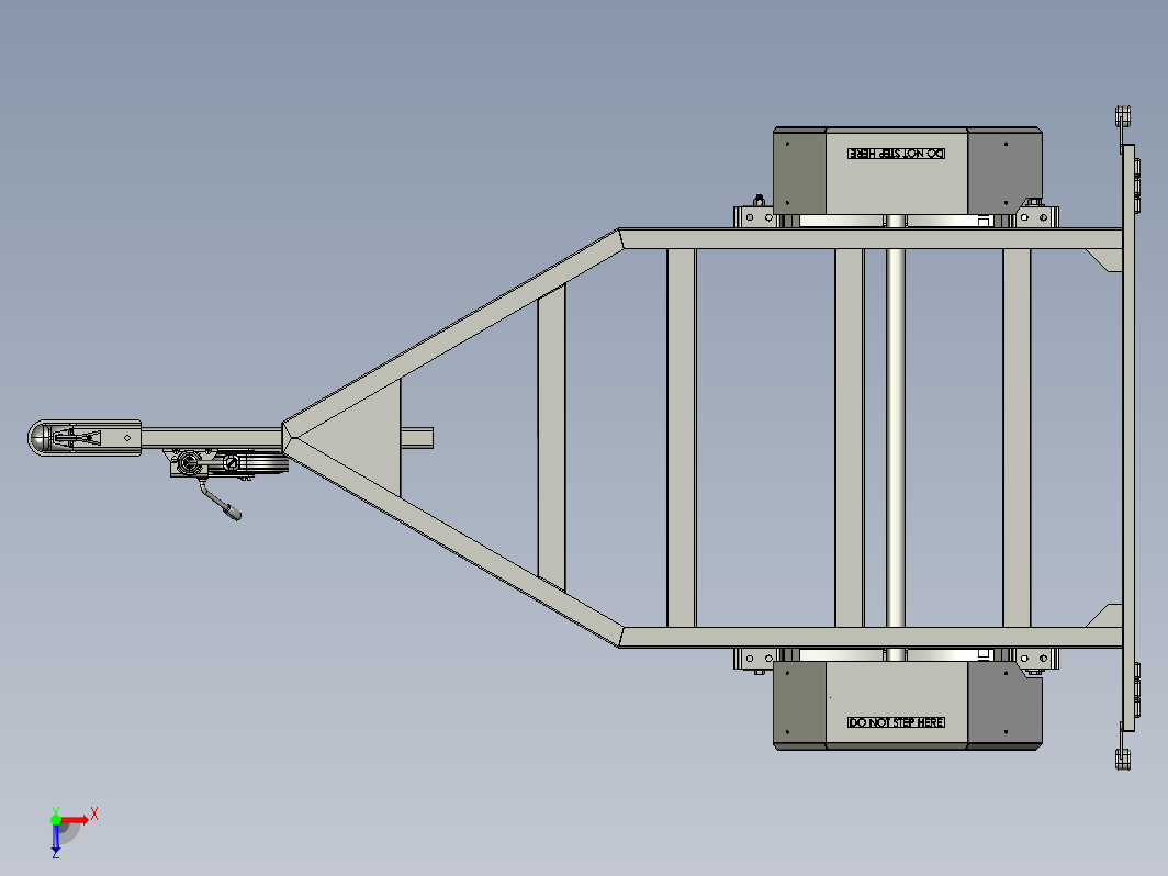 拖车框架结构 Trailer Frame 1000Kg