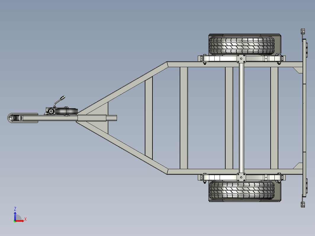 拖车框架结构 Trailer Frame 1000Kg