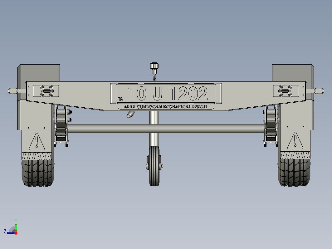 拖车框架结构 Trailer Frame 1000Kg