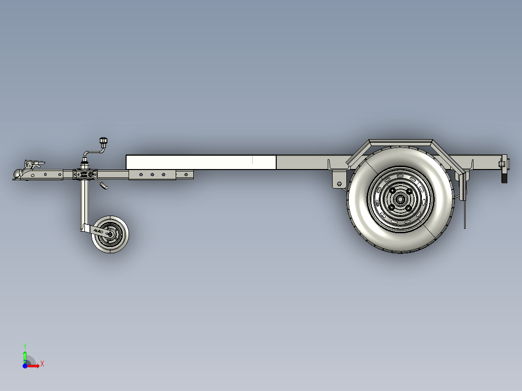 拖车框架结构 Trailer Frame 1000Kg