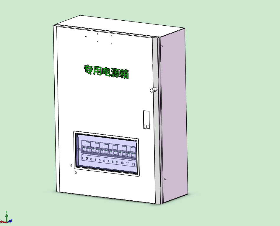 电源箱配电箱三维SW2014带参