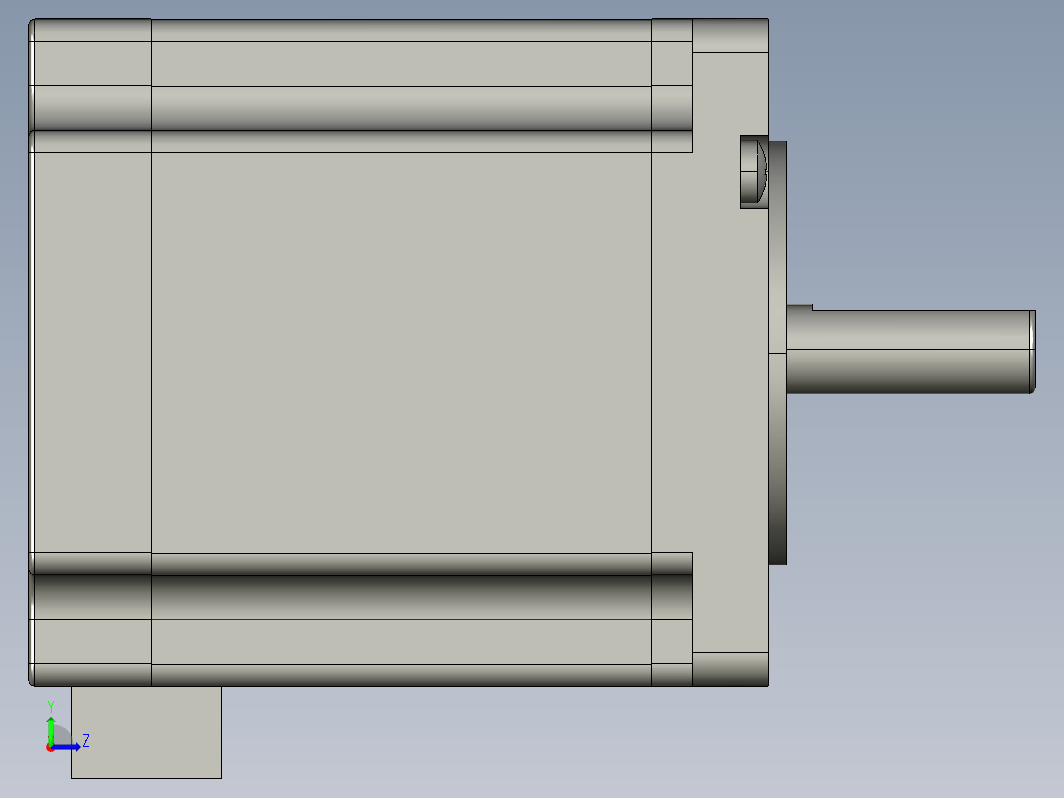 YK60HB65-03A  60mm两相步进电机（3D）