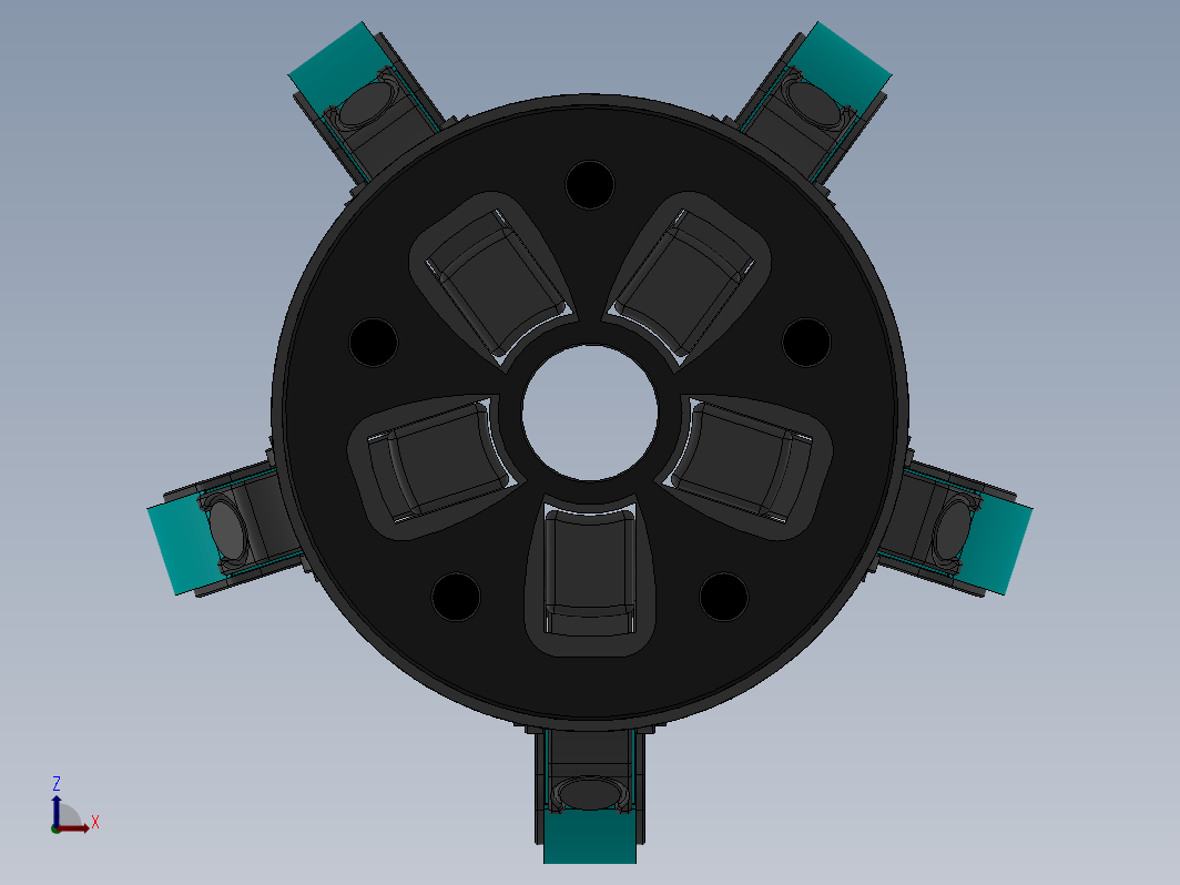 5爪夹持机构 5 Claws Gripper Mechanism