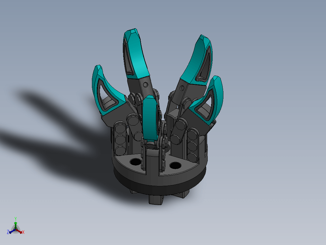 5爪夹持机构 5 Claws Gripper Mechanism