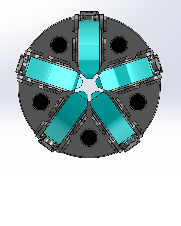 5爪夹持机构 5 Claws Gripper Mechanism