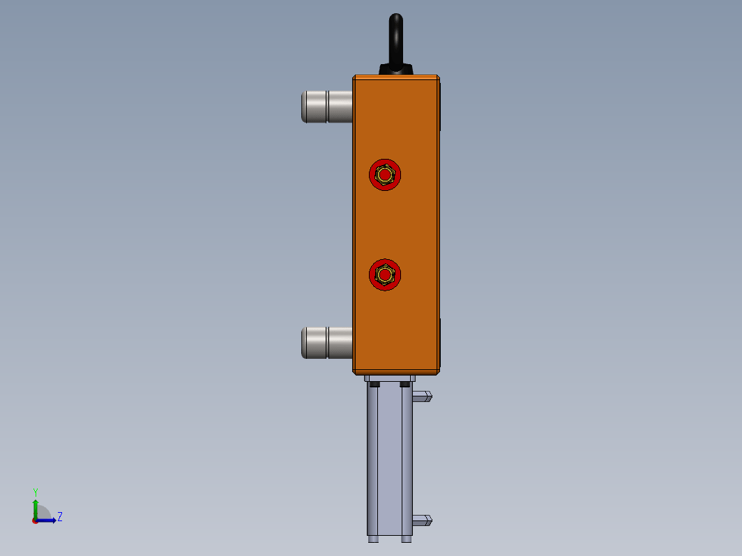 在 Solidworks 上制造的塑料注射模具气动装置