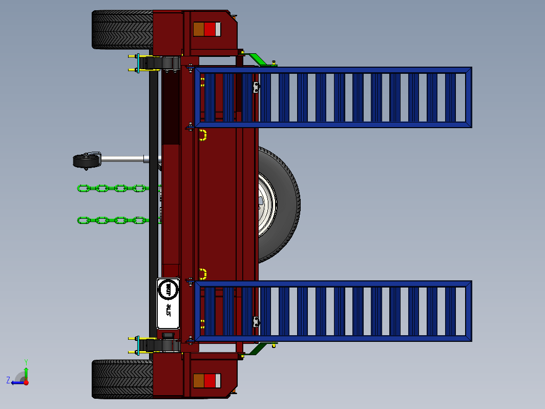 单轴拖车 2440 x 1600