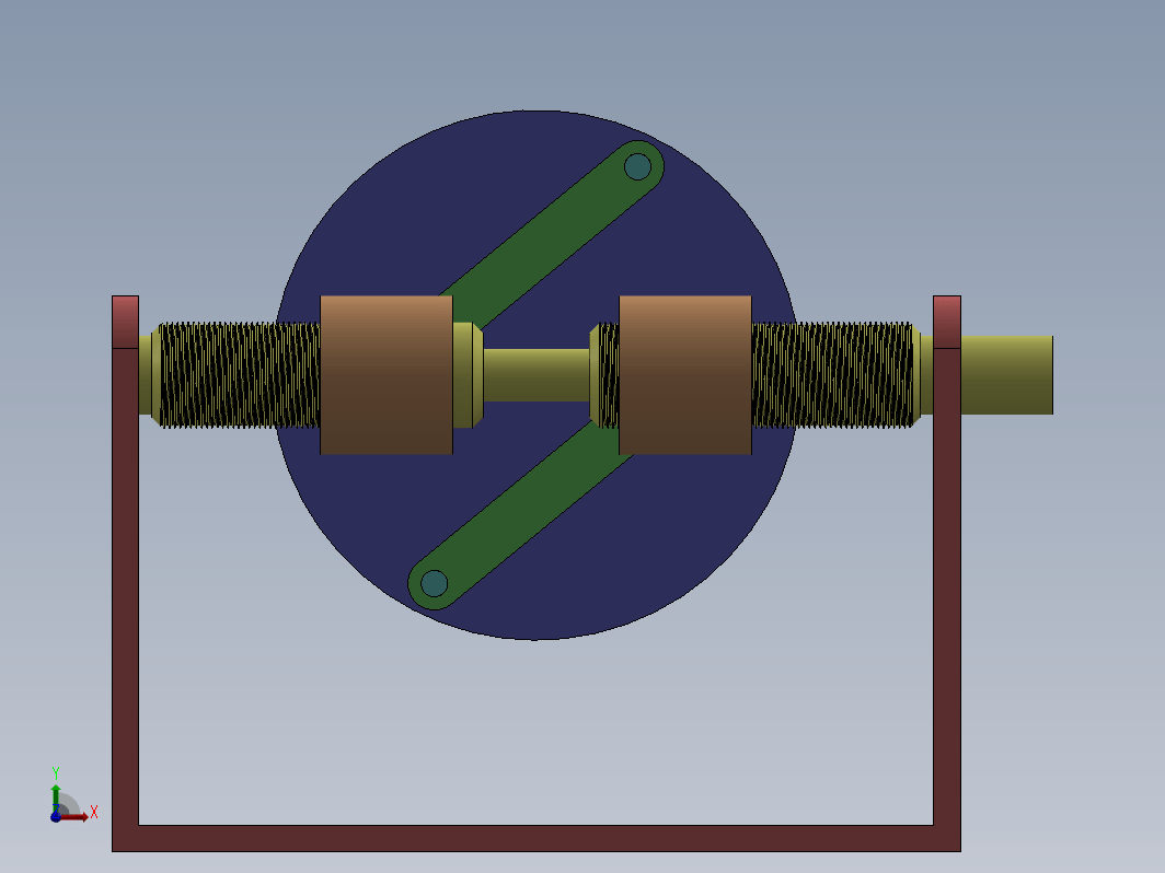 SOLIDWORKS 中的杠杆螺钉旋转机构