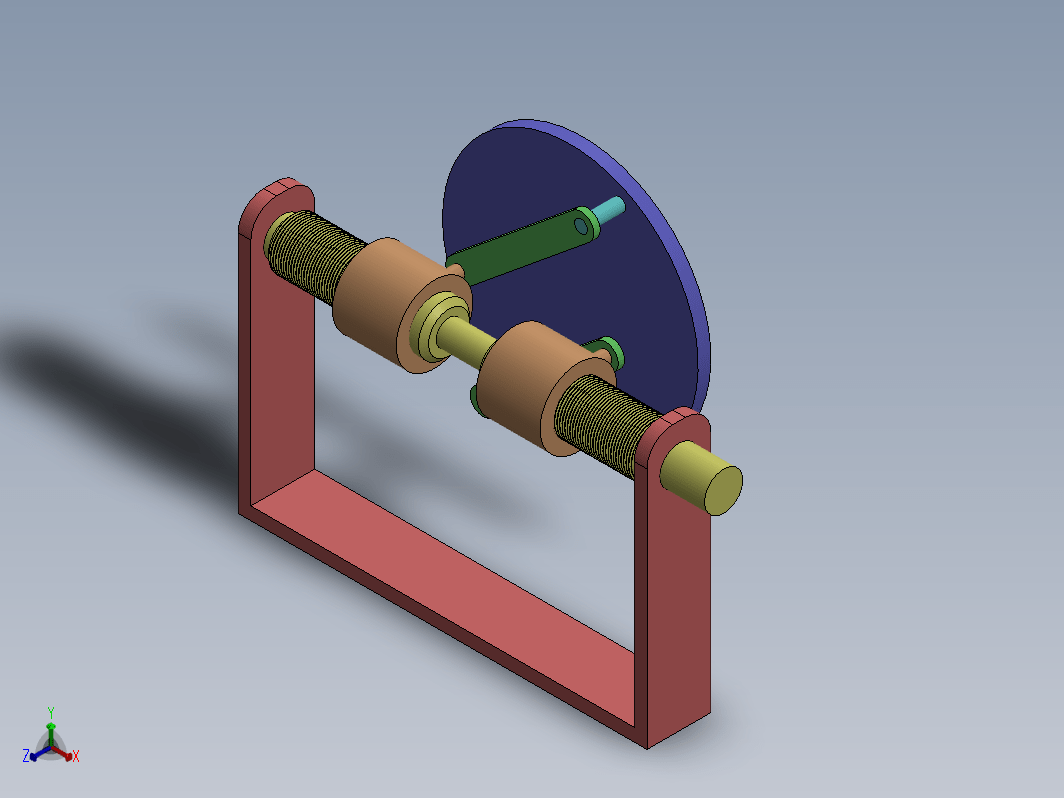 SOLIDWORKS 中的杠杆螺钉旋转机构