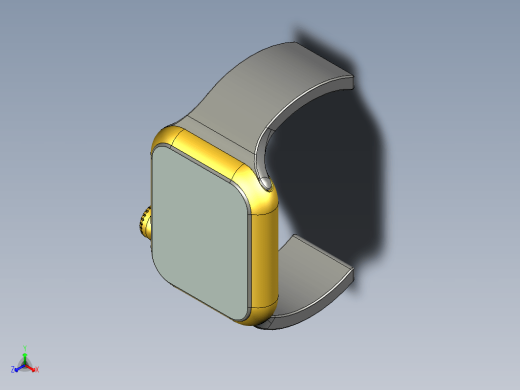 苹果apple watch三维模型缩略图