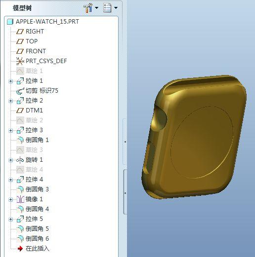 苹果apple watch三维模型缩略图