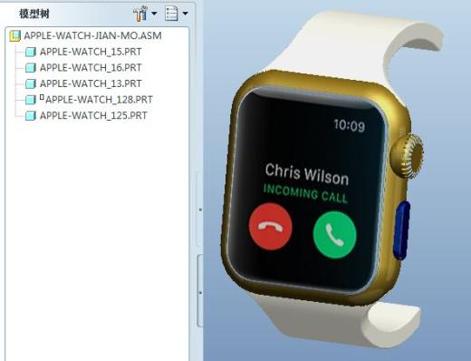 苹果apple watch三维模型缩略图