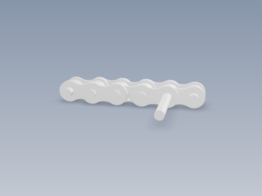 简单钢滚子链，具有延长的三缸螺栓缩略图