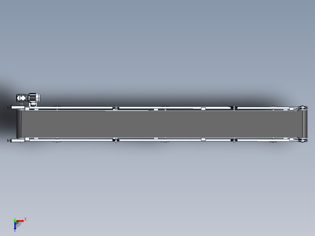 散装材料皮带输送机3D数模图纸