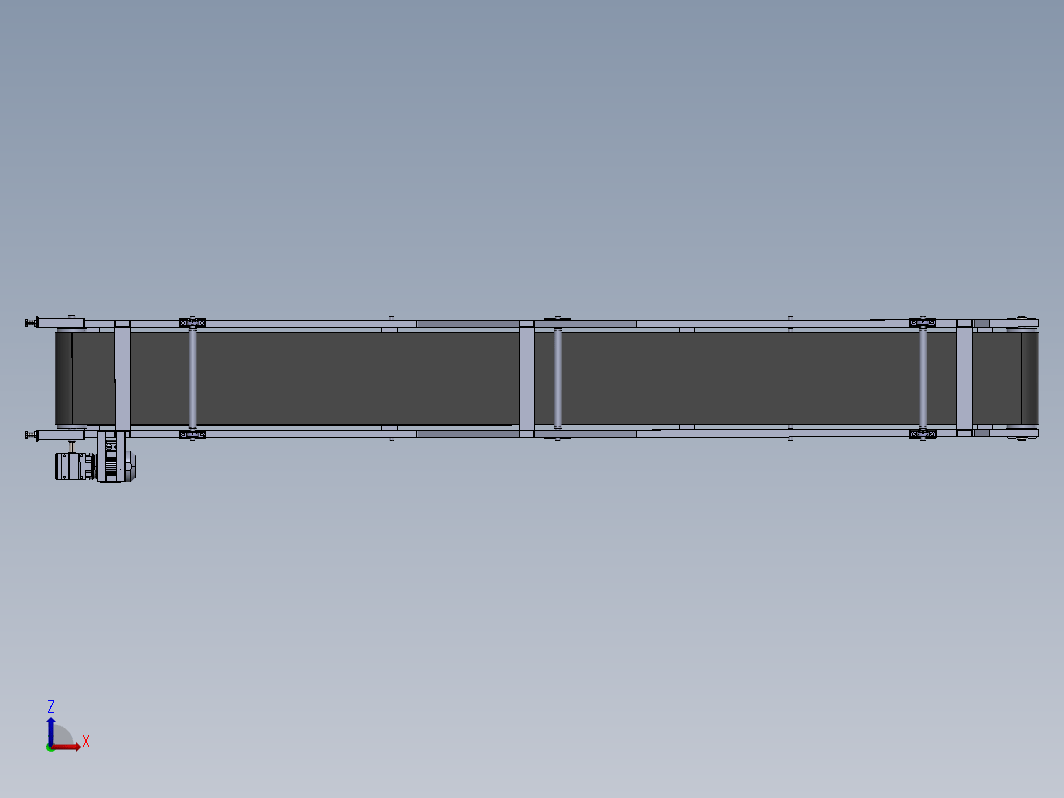 散装材料皮带输送机3D数模图纸