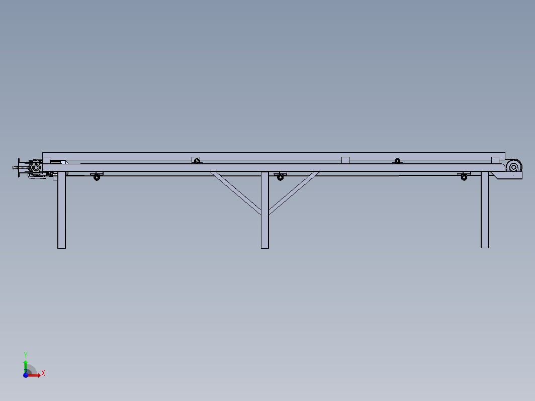 散装材料皮带输送机3D数模图纸