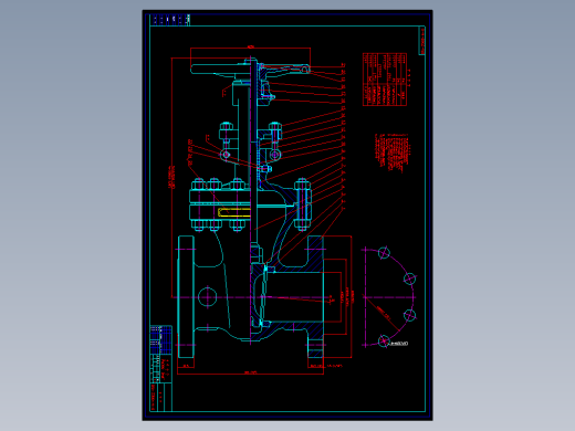 API标准闸阀300LB 4寸口径 Z300400缩略图