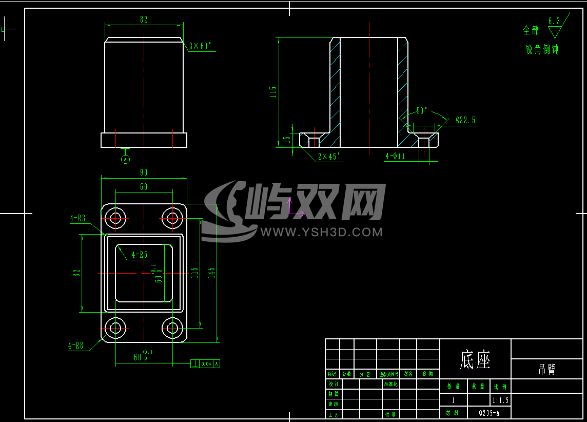 机床吊臂电控柜CAD