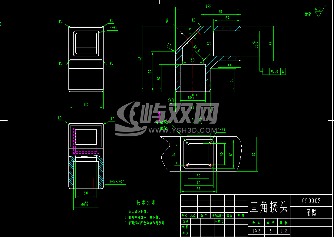 机床吊臂电控柜CAD