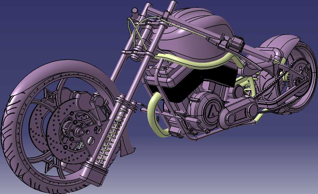 1023概念摩托车CATIAV5R21设计