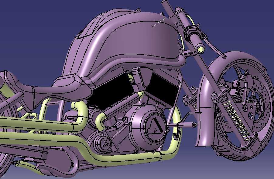 1023概念摩托车CATIAV5R21设计