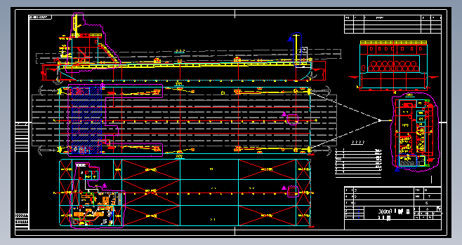 3000t方型驳船总布置图